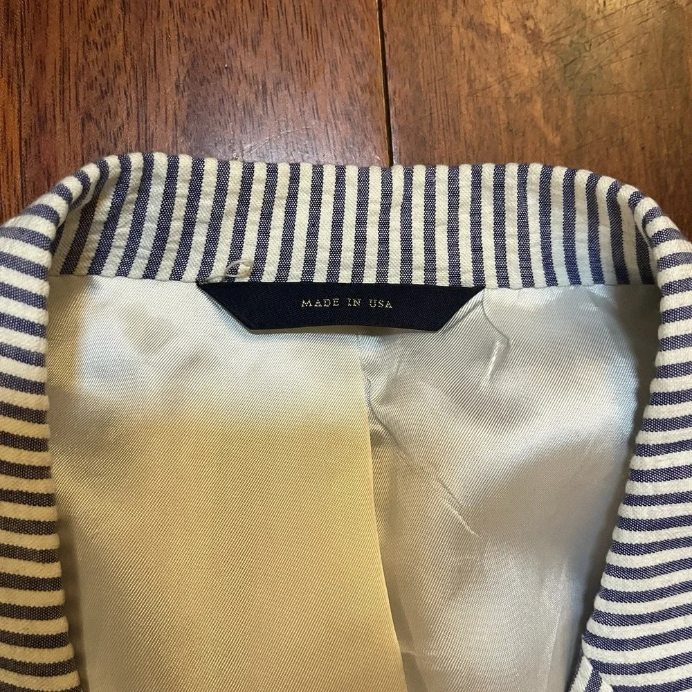 BROOKS BROTHERS Blazer Men 46 Short Wool USA Union Stripe Seersucker Suit Coat
